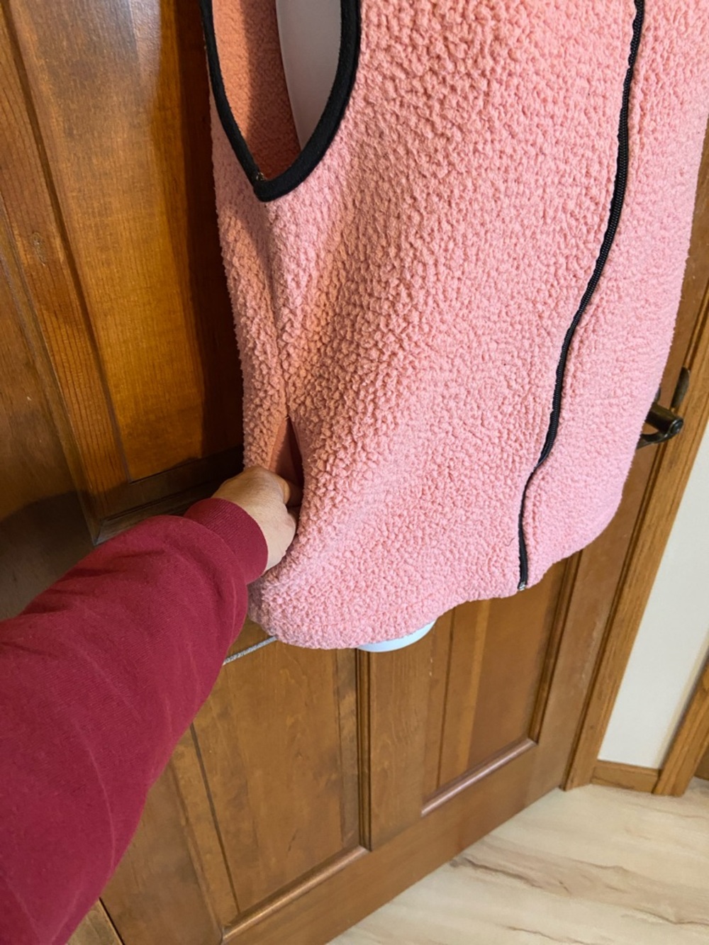 PINK Victoria Secret Sherpa Full Zip Vest Smoky Rose Limited Edition Size Small - Picture 5 of 10